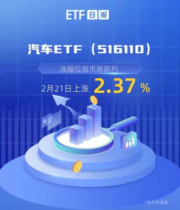 汽车ETF（516110）2月21日上涨2.37%，涨幅位居市场前列