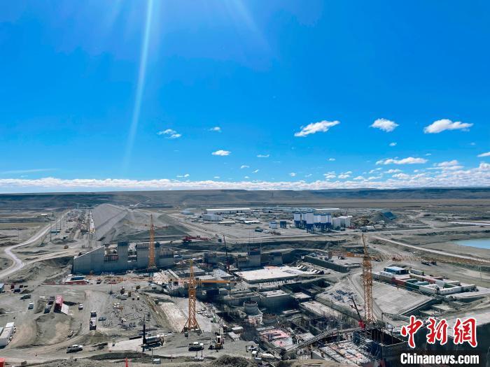 图为中国能建葛洲坝集团阿根廷“基塞”水电站项目施工现场。(阿根廷驻华大使馆供图)