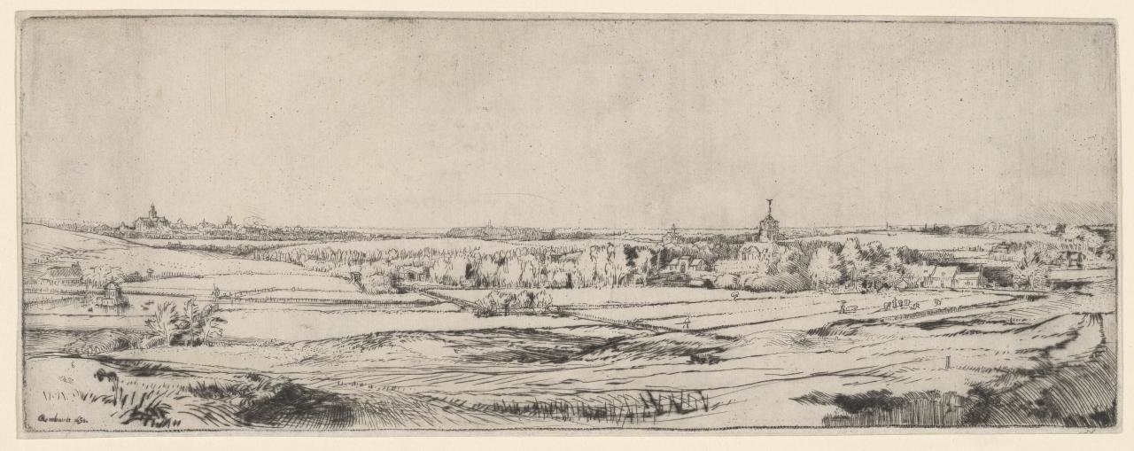 伦勃朗，《庄园全景》，1651年，维多利亚国立美术馆藏