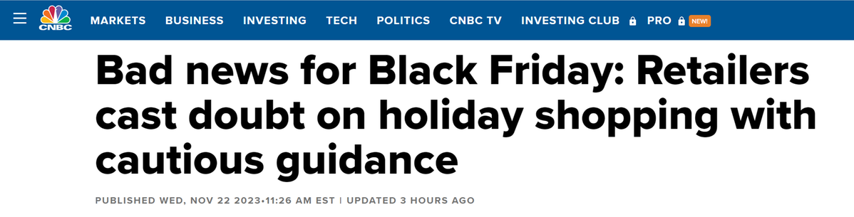 美国消费者新闻与商业频道网站报道截图