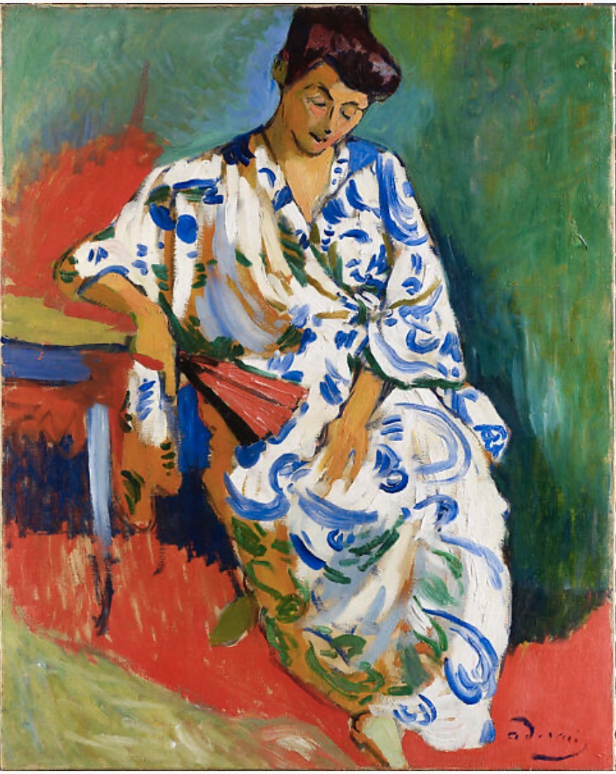 德兰，《马蒂斯夫人（穿着和服的女子）》，1905