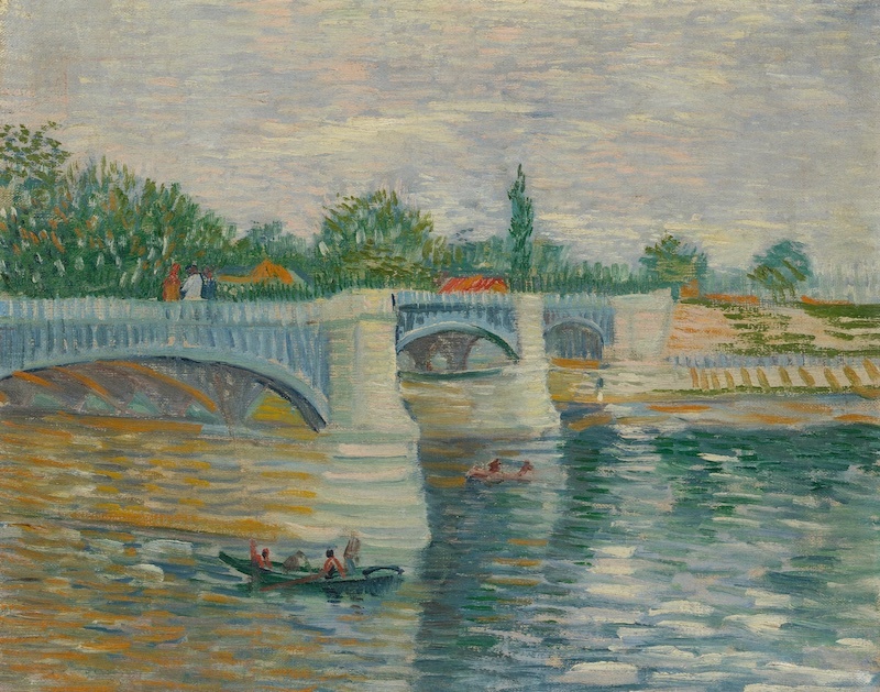 梵高，《庫爾貝瓦的橋》，1887，阿姆斯特丹梵高博物館