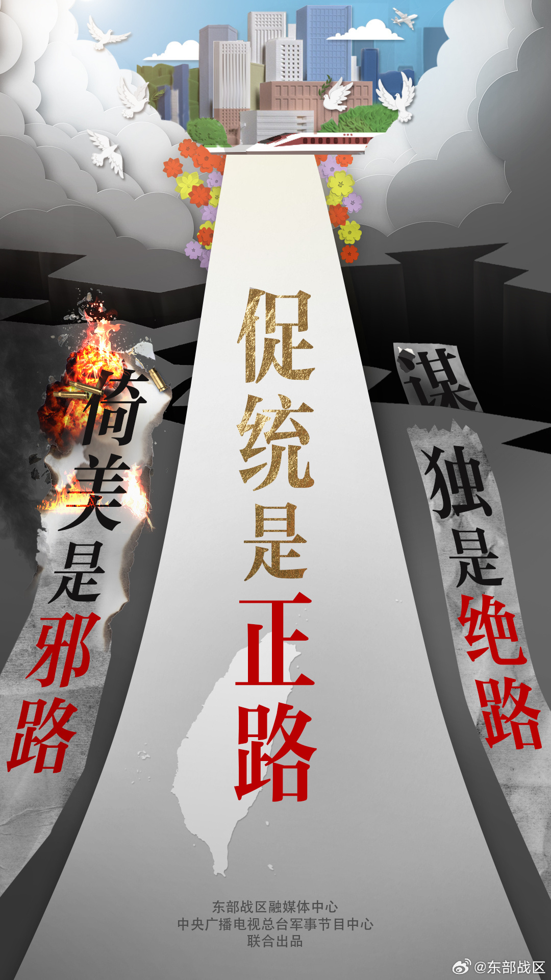 东部战区发布主题海报《路》