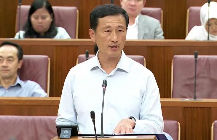 新加坡卫生部长王乙康9日在国会发表部长声明 视频截图