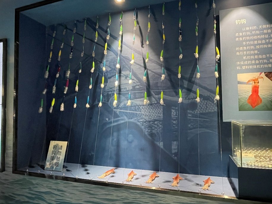 工人鱿钓时使用的发光钓钩