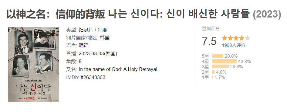 《以神之名：信仰的背叛》（图：豆瓣）