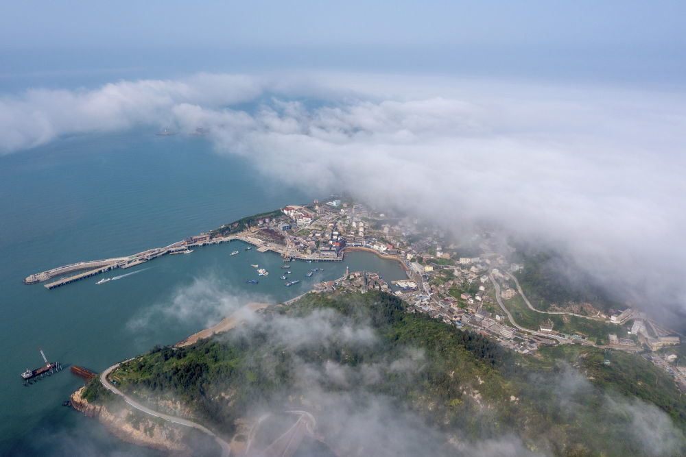 俯瞰浙江台州大陈岛。