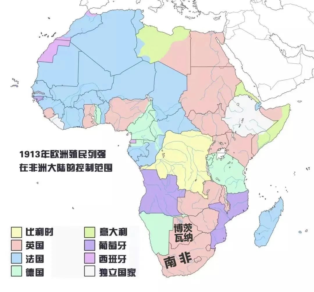 ▲列强瓜分非洲