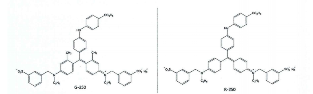 考马斯亮蓝的分子结构式丨图源：参考资料[4]