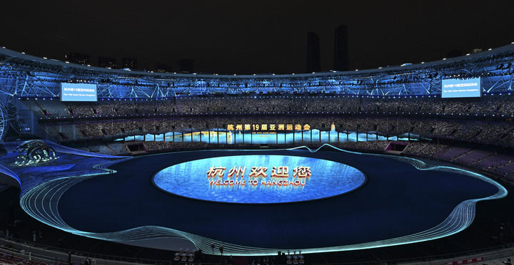 这是9月23日拍摄的杭州奥体中心体育场内景。新华社记者 陈益宸 摄