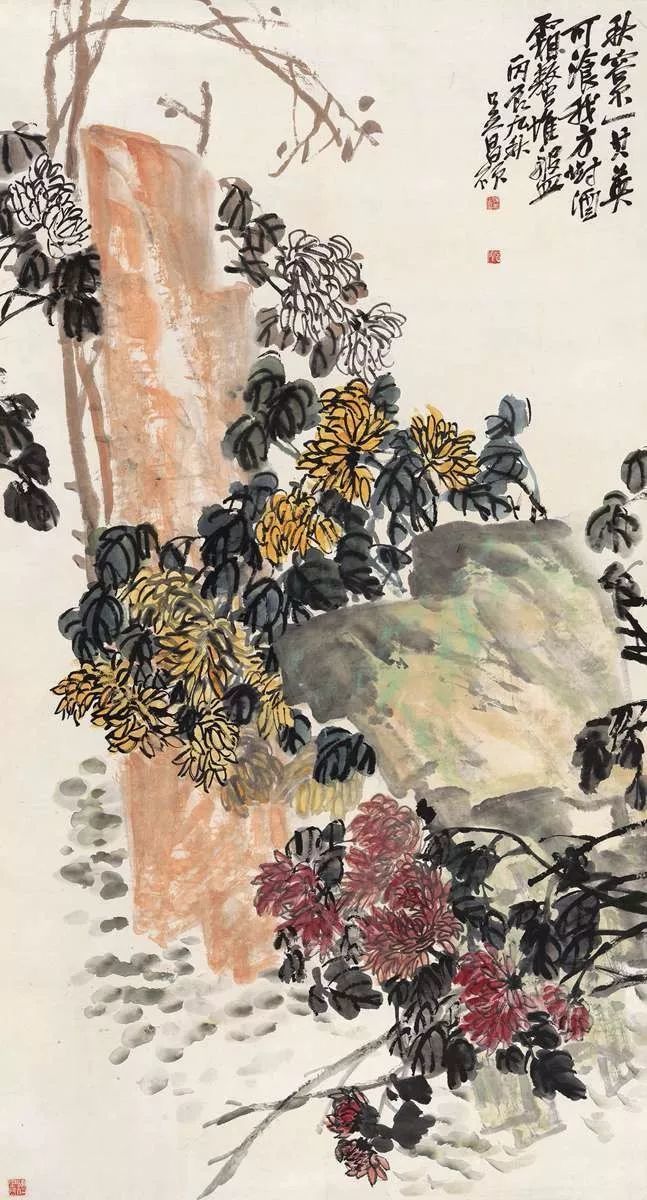 吴昌硕画菊四大特点