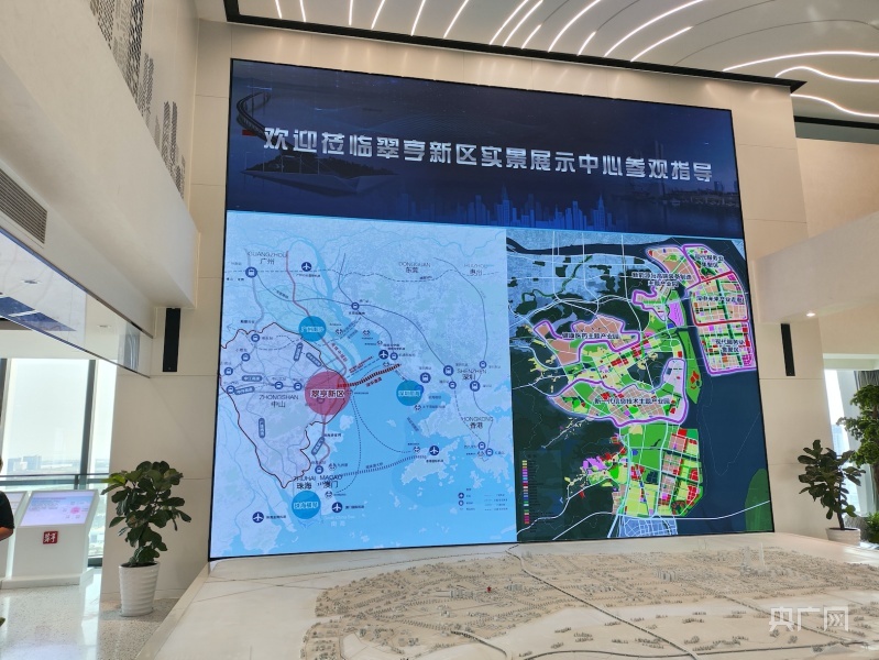 翠亨新区规划图（央广网见习记者 晁海娟 摄）