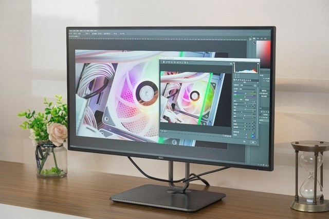 Nano-IPS Black面板的实力 AOC U27U2P显示器实拍对比传统IPS显示器
