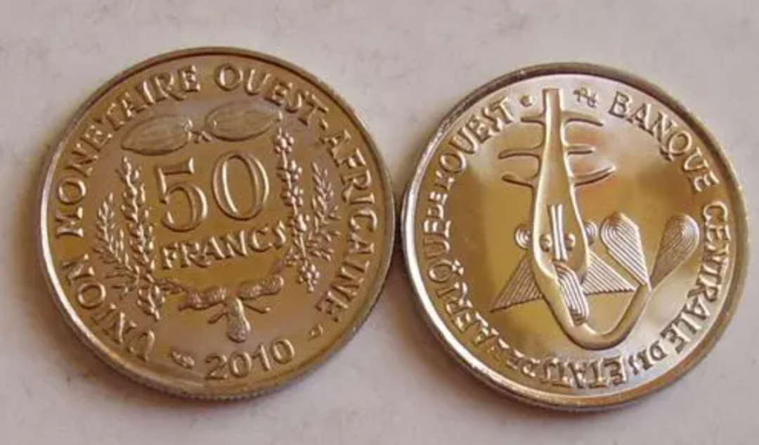 ▲西非法郎硬币