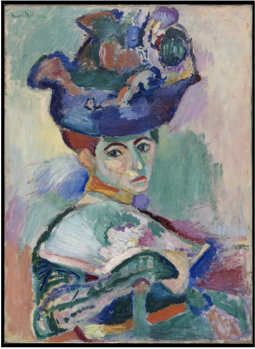 马蒂斯，《戴帽子的女子》，1905