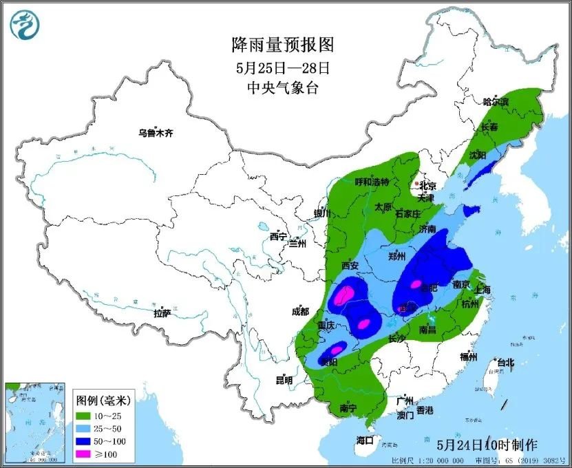 中东部大范围降雨将波及18省区市 一图看最强时段何时到