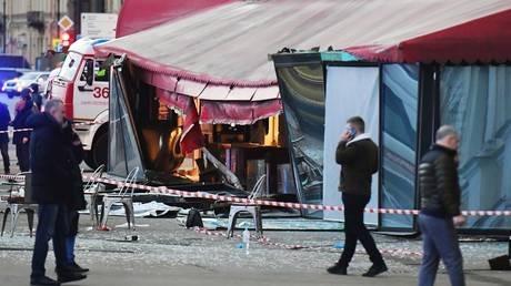 ▲圣彼得堡一家咖啡馆爆炸现场