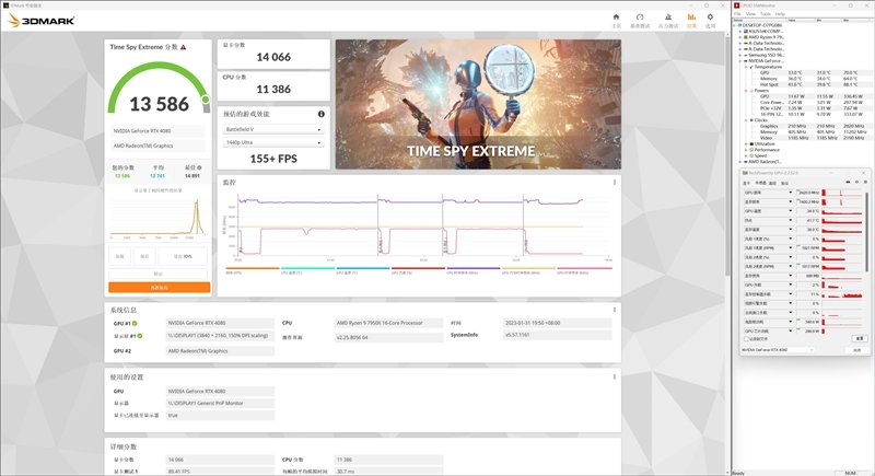 高颜值+顶级做工!铭瑄RTX 4080 iCraft OC16G瑷珈显卡评测:三风扇稳压71℃