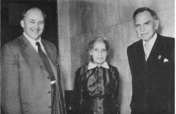 图说：1956年，施特拉斯曼、迈特纳、哈恩在西德丨图源：参考文献6