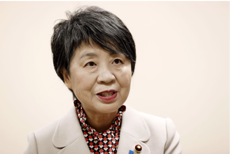 2023年11月10日，日本外相上川阳子在东京接受采访 图自日媒