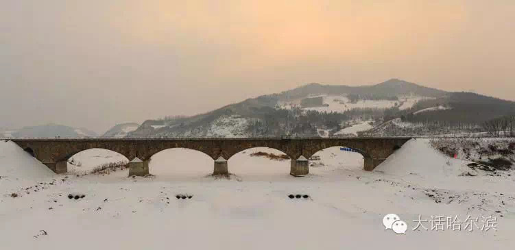 图为被冲垮前的一面坡镇中东铁路石拱桥。图片来源：网络