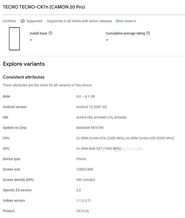 传音Tecno Camon 20系列曝光:Pro机型配联发科Helio G99