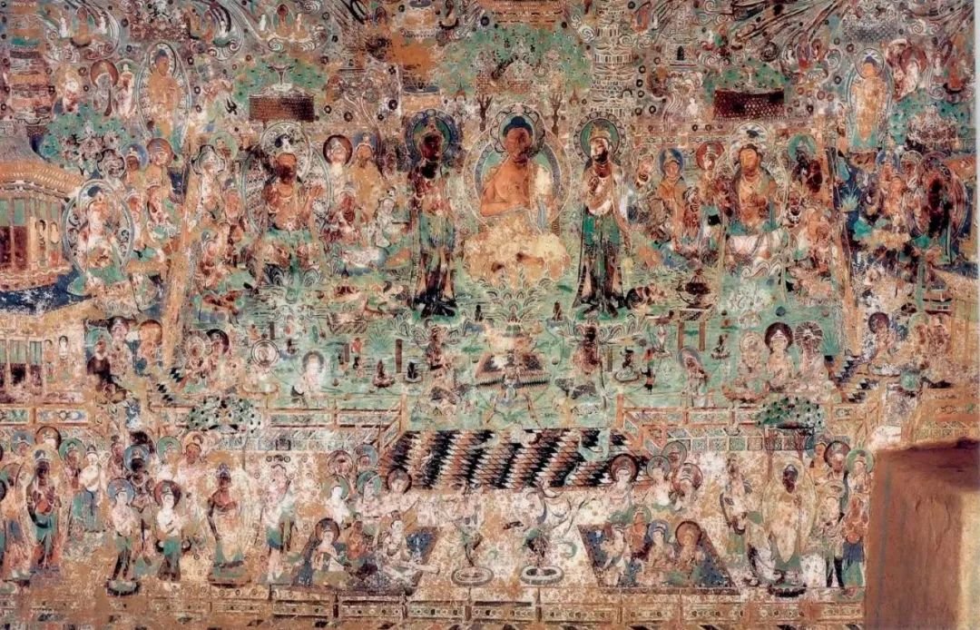 莫高窟220窟南壁，《无量寿经变》壁画。