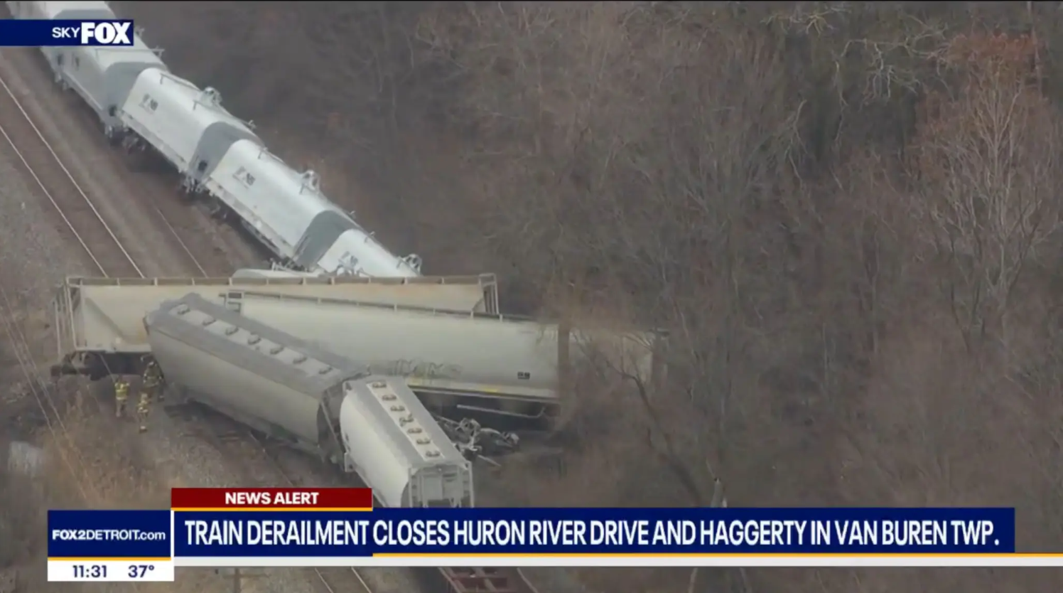 密歇根州一列装危险品火车脱轨，美国两周内发生至少4起脱轨事故