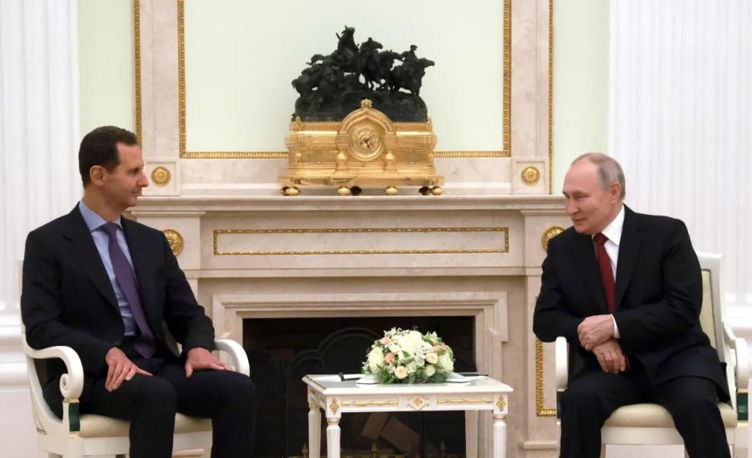 ▲15日，俄罗斯总统普京和叙利亚总统巴沙尔在克里姆林宫举行会谈。（法新社）
