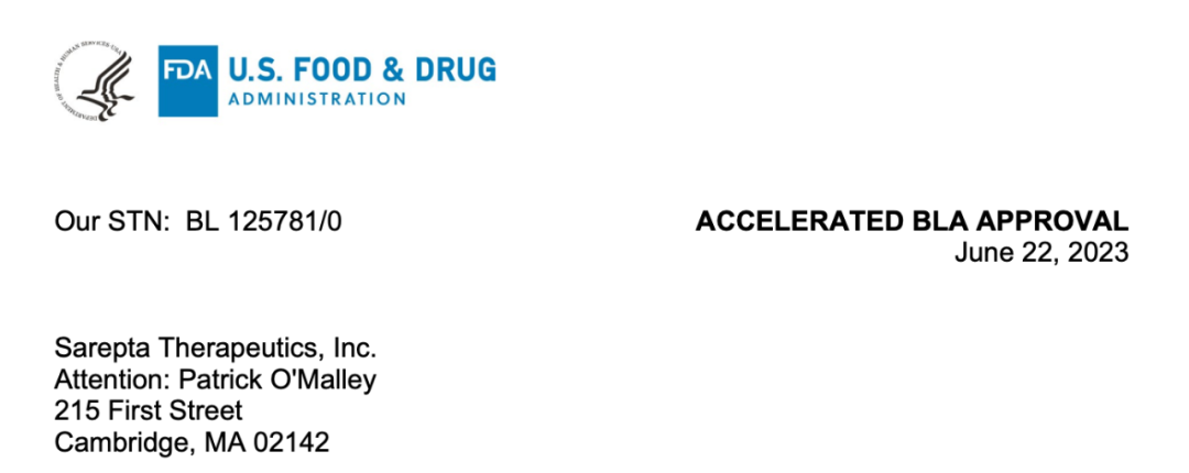 FDA 对 Elevidys 的审批文件