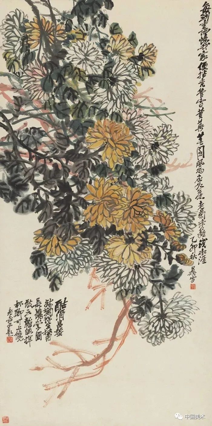 吴昌硕画菊四大特点