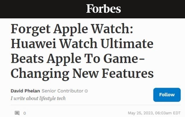 忘掉苹果手表吧：华为Watch Ultimate击败苹