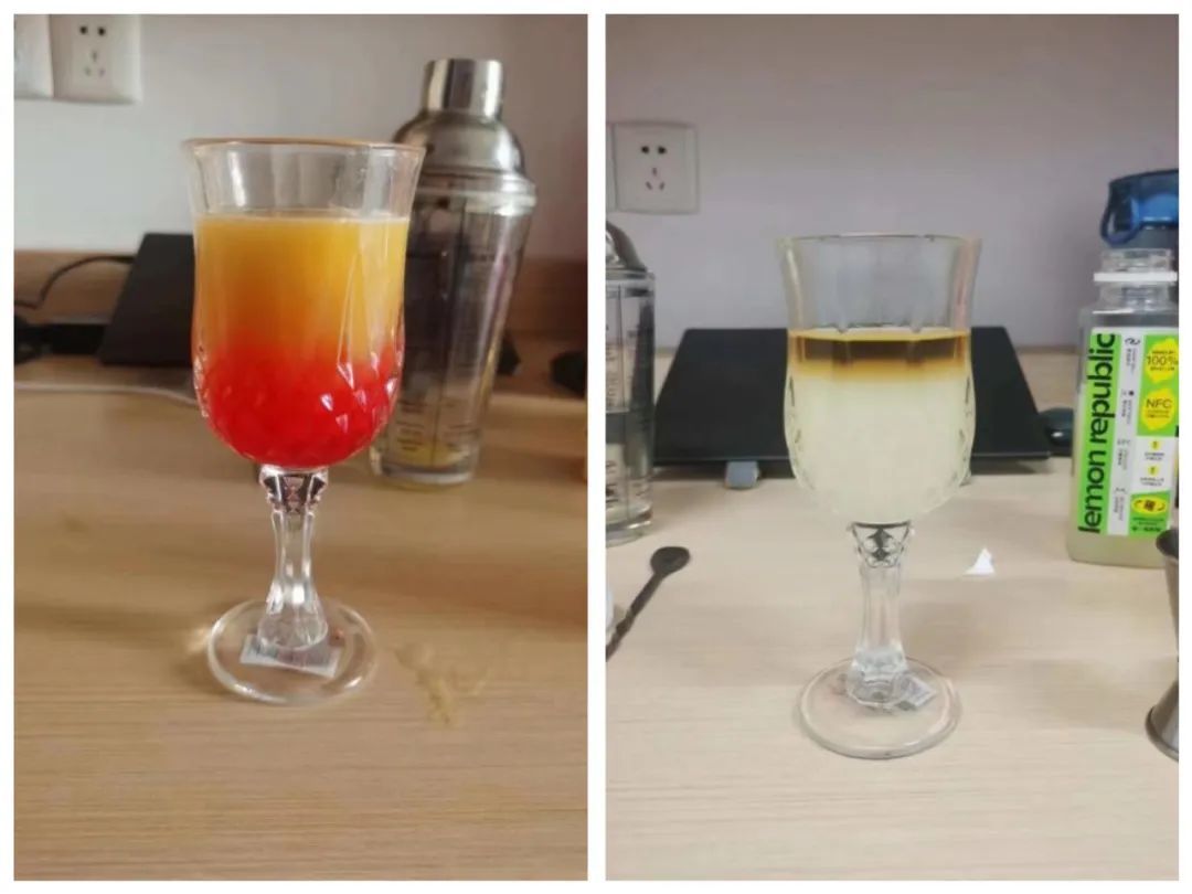 沈琪调的渐变分层酒