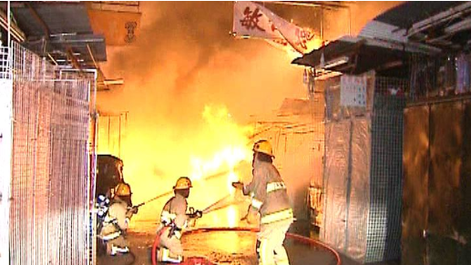 2011年旺角大火(图:NOW)