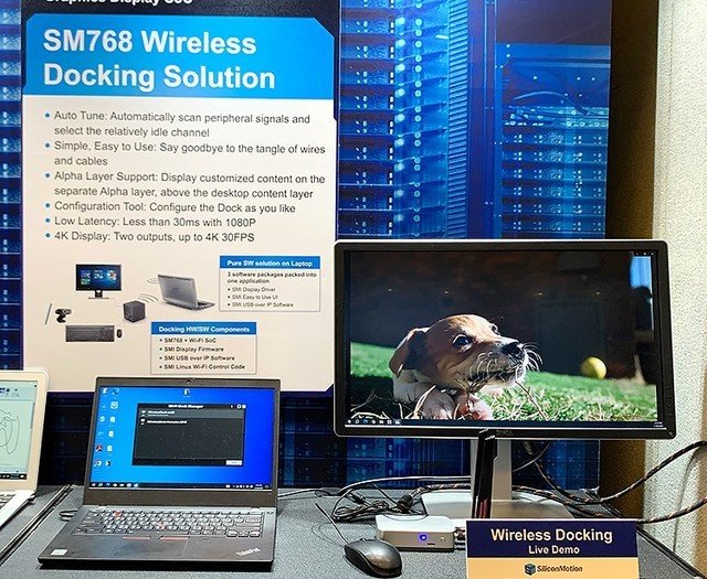 2023台北电脑展:SMI展示SM768图形SoC方案 实现双4K无线显示