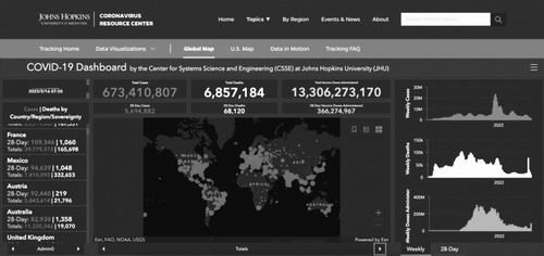 ▲JHU新冠疫情仪表盘。图片来源:JHU官网