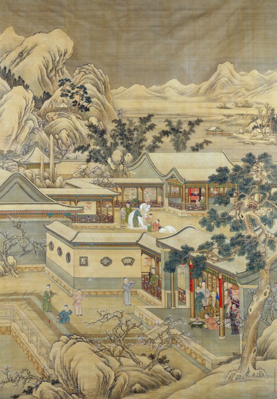 《郎世宁等乾隆帝岁朝行乐图轴》。来源/故宫博物院