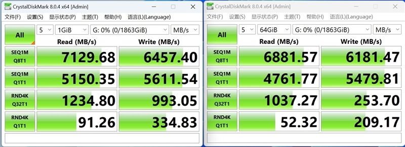 长江存储致态Ti600 2TB SSD首发评测:读取稳超7000MB/s