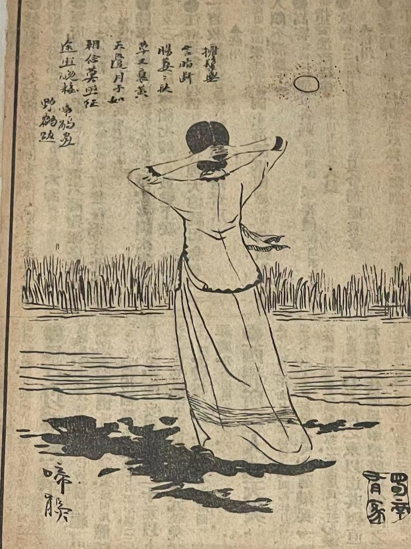 啼鹃是张大千早年署名之一，啼鹃所作的系列人物画作（文献）