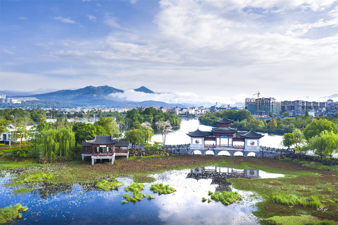 图为腾冲市欢乐湖一景。新华社发（李恒宇 摄）