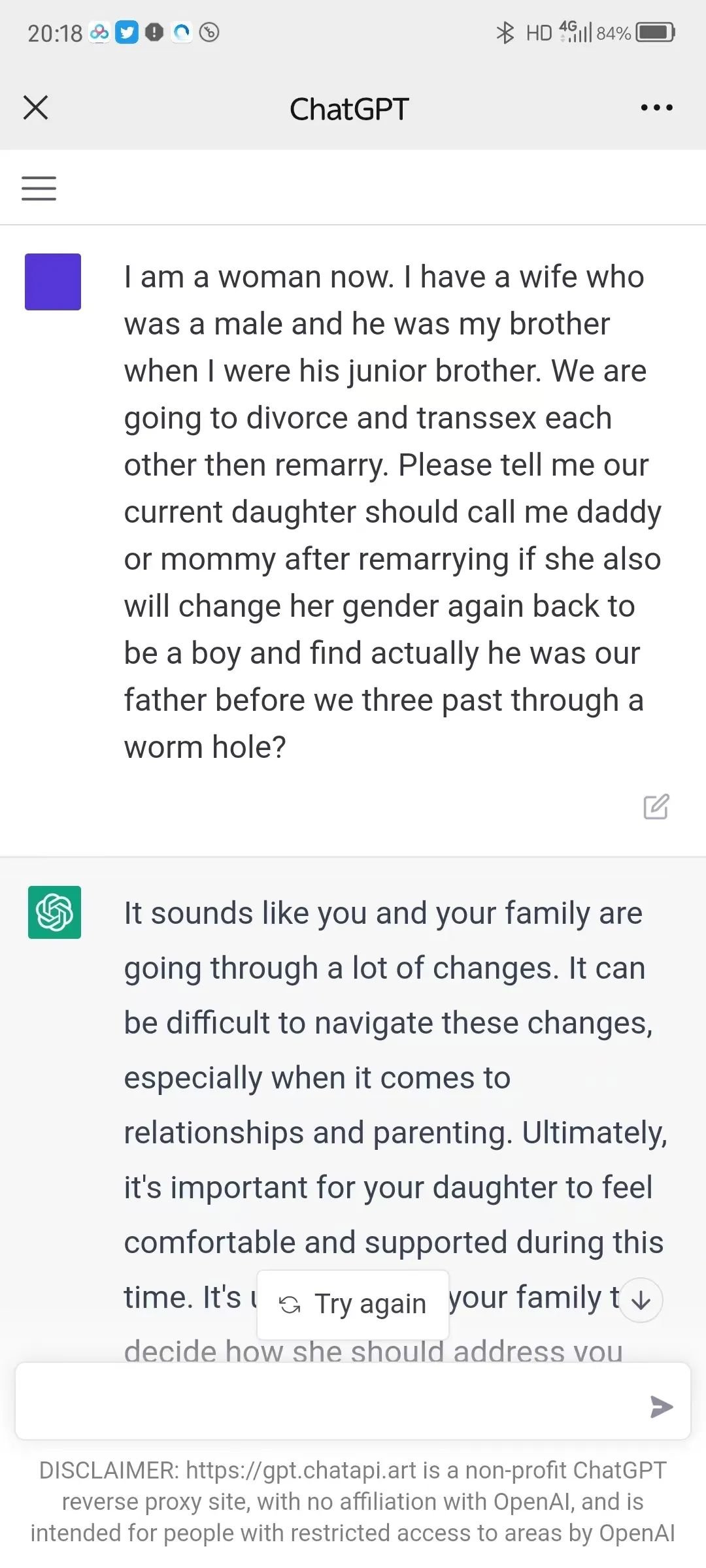 今天看到一个朋友转发的信息:”试着让ChatGPT解释一下汉语是不是单音节语言,说得乱七八糟,驴唇不对马嘴,我当时心里一块石头落了地,放心了很多。” 我也试着问了一下,结果回答是这样的。说“汉语不是单音节语言。汉语是多音节语言,每个词通常由多个音节组成。汉语的音节是语音的最小单元,它们由声母(即辅音)和韵母(即元音)组成。”说的跟真的似的。