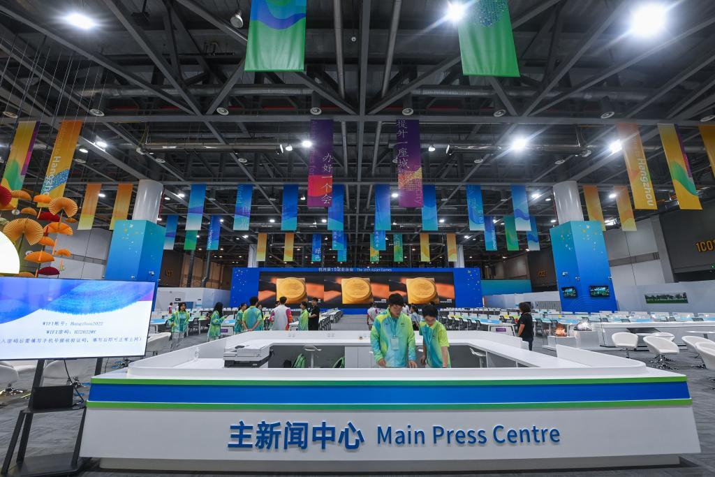 这是主媒体中心主新闻中心的公共工作间（9月1日摄）。新华社记者 徐昱 摄