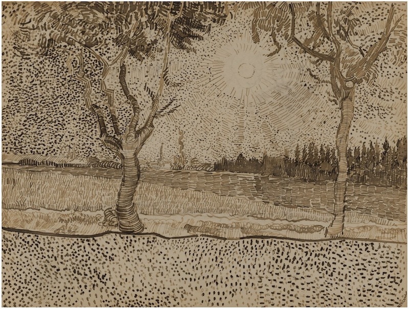 梵高，《通往塔拉斯孔之路》，1888年，古根海姆博物館藏（“梵高的柏樹”展品）
