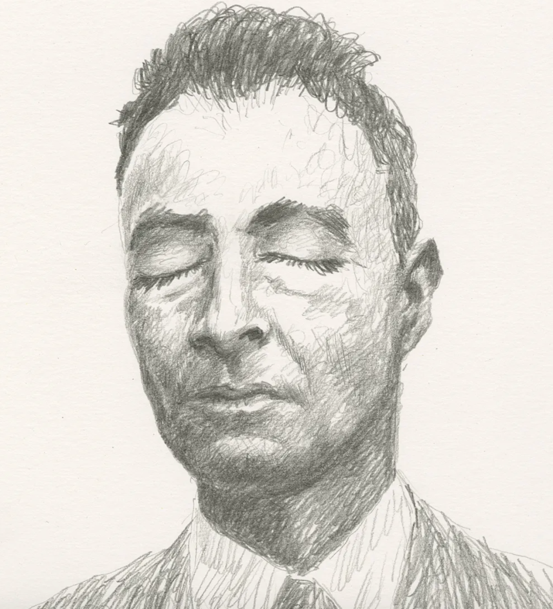 奥本海默的肖像，由本文作者所绘。