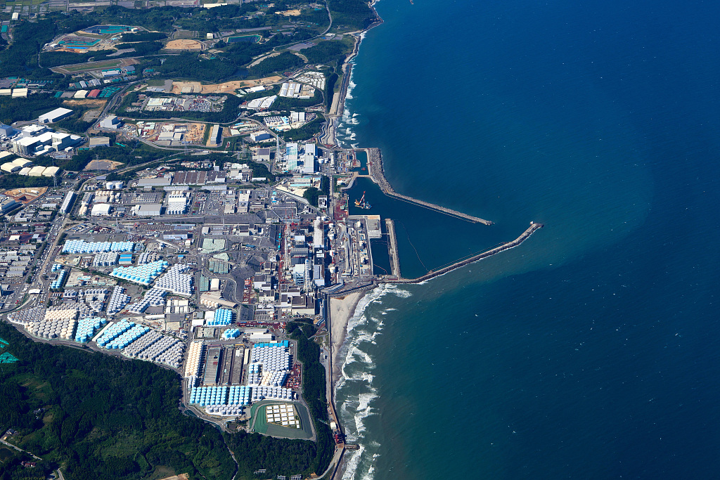当地时间2023年8月24日,日本福岛,东京电力公司(TEPCO)福岛第一核电站核污染水被排放到海洋中。视觉中国 图