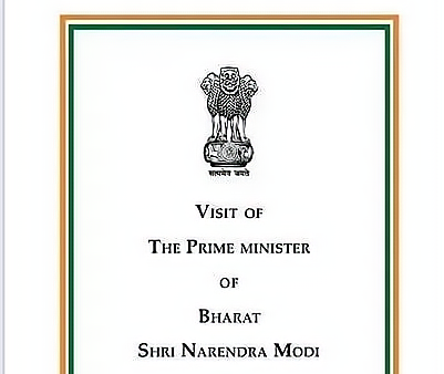 ▲G20邀请函中，Prime Minister of Bharat即婆罗多总理
