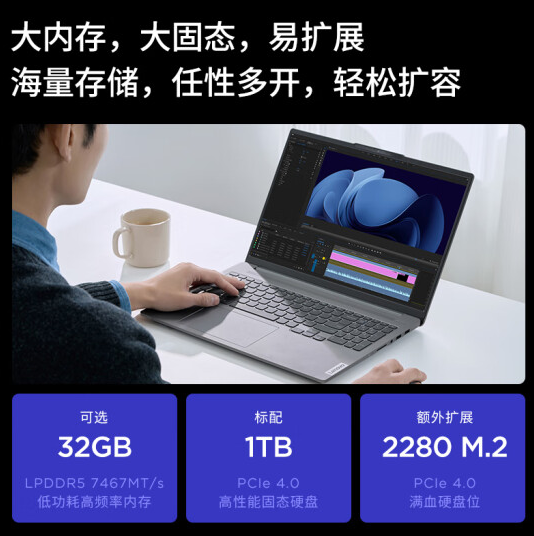 5799元起!联想小新Pro 16 2024开启预售:酷睿Ultra 5 125H+7467MT/s内存