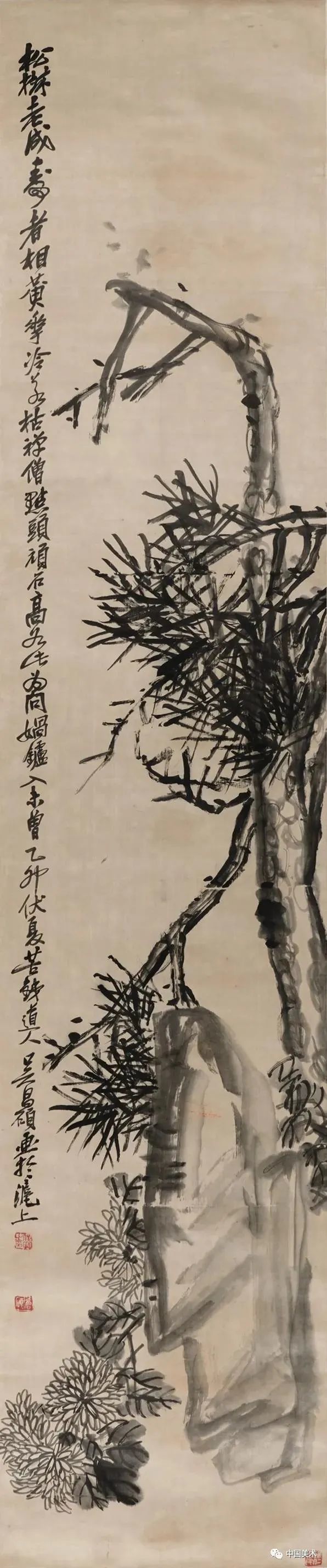 吴昌硕画菊四大特点