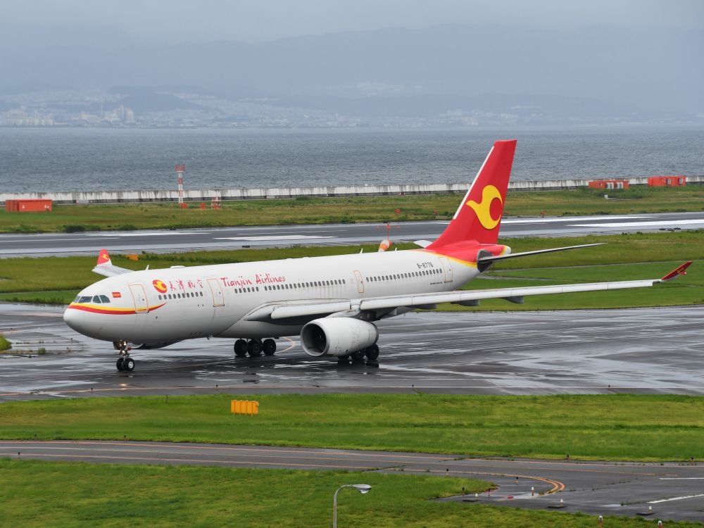 3月24日，搭载150多名旅客的天津航空A330客机从天津滨海国际机场起飞前往澳大利亚悉尼，这是天津航空复航的首条洲际定期航线。（受访对象供图）