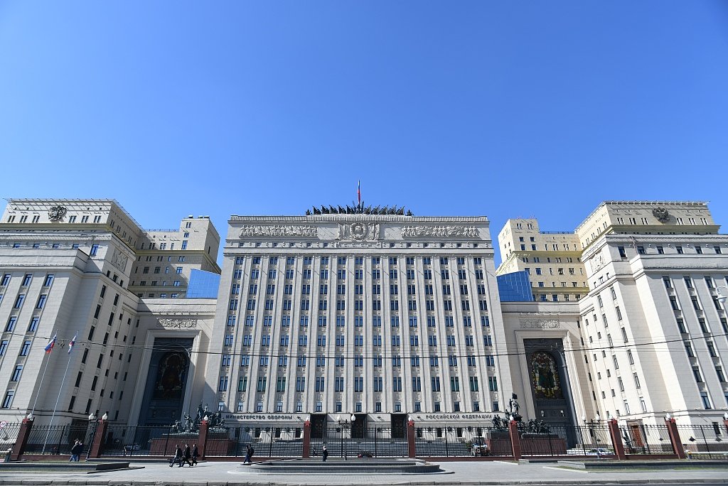 俄罗斯莫斯科，俄罗斯国防部总部。 图源：视觉中国